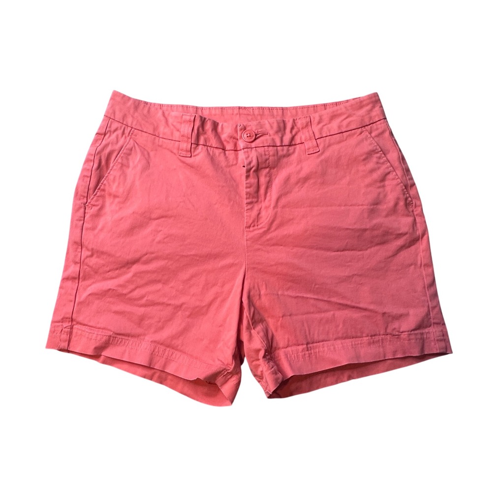 Magellan Outdoors Shorts Womens 4 Pink Coral Chino Stretch Casual Outdoor Hiking